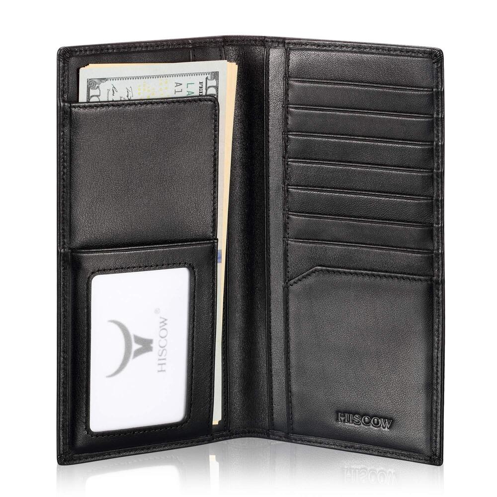 8926 Slim Leather Long Wallet & , Italian Calfskin, Breast Pocket Wallet